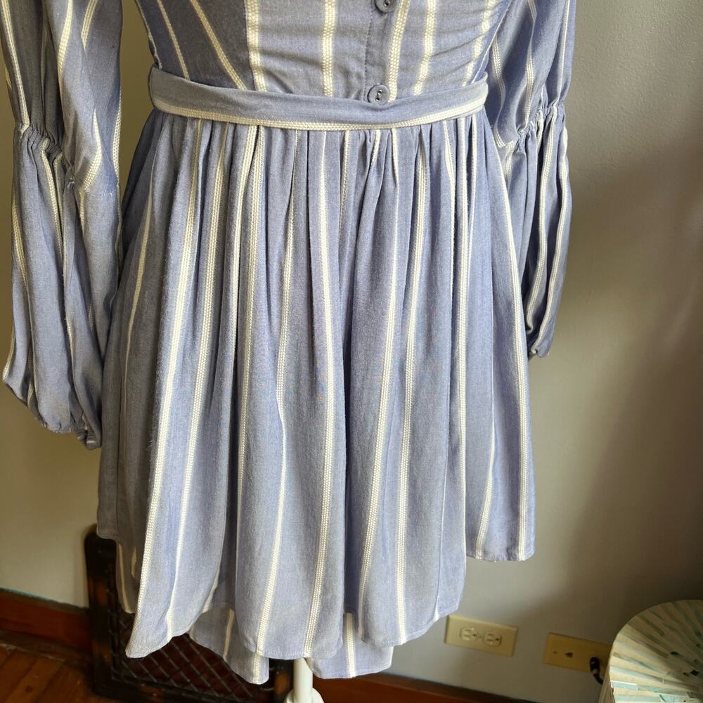 Auteur Revolve Linda Dress Off the Shoulder A-Line Striped Women's Size XS NWT - Picture 7 of 10